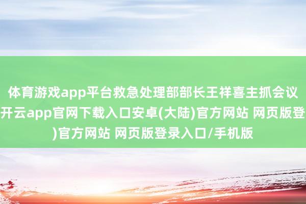 体育游戏app平台救急处理部部长王祥喜主抓会议并作东旨发言-开云app官网下载入口安卓(大陆)官方网站 网页版登录入口/手机版