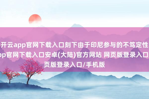 开云app官网下载入口刻下由于印尼参与的不笃定性-开云app官网下载入口安卓(大陆)官方网站 网页版登录入口/手机版